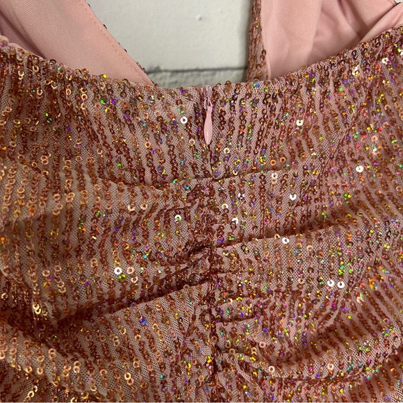 Hello Molly Heart Send Sequin Pink Dress size 2 extra small - Picture 7 of 13